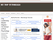 Tablet Screenshot of mytoptutorials.com
